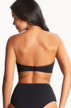 Bikini Tops|Panache Spirit Ella F Cup Twist Bandeau BLACK