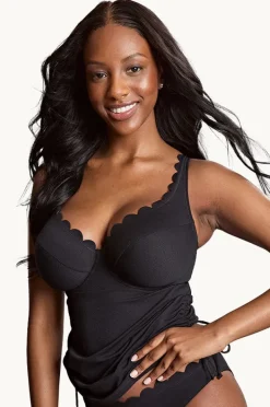 Tankini Tops|Panache Spirit Selena G Cup Plunge Tankini Separate BLACK