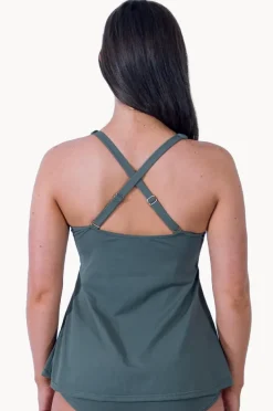 Tankini Tops|Base Swim Sports F/G Cup V Neck Tankini Separate Khaki