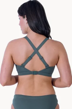 Bikini Tops|Base Swim Sports Multi Fit Crop Khaki