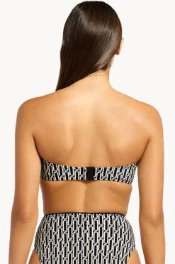 Bikini Tops|Jets Spring Geo U Trim Bandeau Black