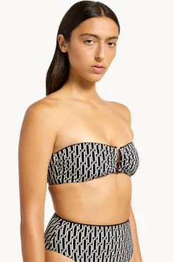 Bikini Tops|Jets Spring Geo U Trim Bandeau Black