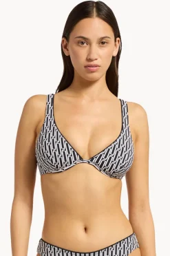 Bikini Tops|Jets Spring Geo Underwire Tri Black