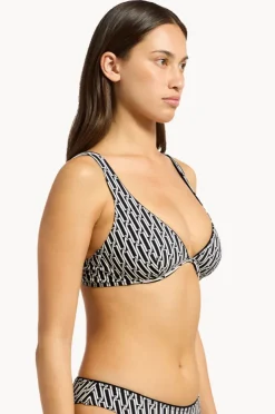 Bikini Tops|Jets Spring Geo Underwire Tri Black