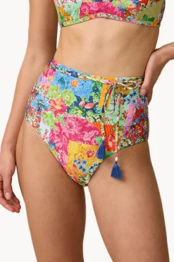 Bottoms|Monte u0026 Lou Stevie High Waist Belted Retro Pant Multi