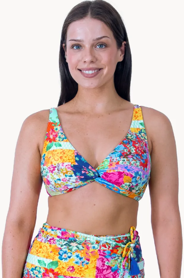 Bikini Tops|Monte u0026 Lou Stevie Fit Twist Crop Multi
