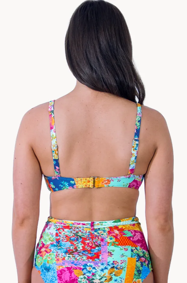 Bikini Tops|Monte u0026 Lou Stevie Fit Twist Crop Multi