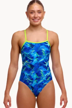 One Pieces|Funkita Storm Chaser Single Strap One Piece Blue/yellow