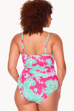 One Pieces|Genevieve Fields Twist Bandeau One Piece Strawberry