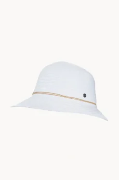 Headwear|Cherry Red String Trim Paper Hat White