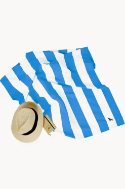 Towels|Towels|Dock And Bay Stripe Cabana Microfibre Towel Bondi blue