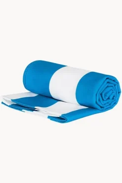 Towels|Towels|Dock And Bay Stripe Cabana Microfibre Towel Bondi blue