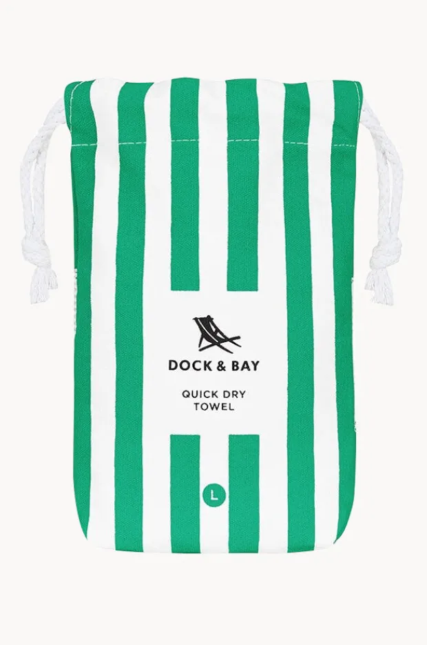Towels|Towels|Dock And Bay Stripe Cabana Microfibre Towel Green cancun
