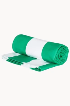 Towels|Towels|Dock And Bay Stripe Cabana Microfibre Towel Green cancun