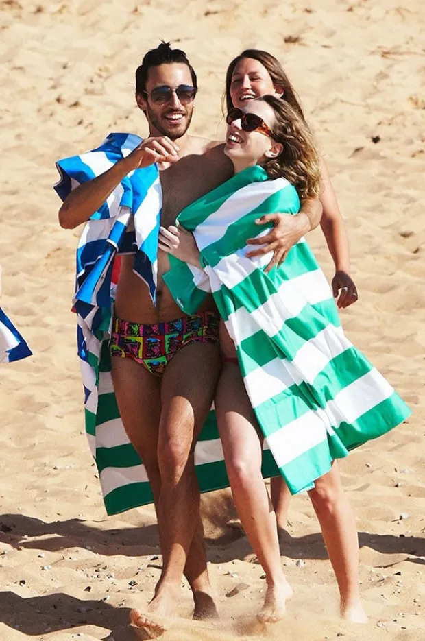 Towels|Towels|Dock And Bay Stripe Cabana Microfibre Towel Green cancun