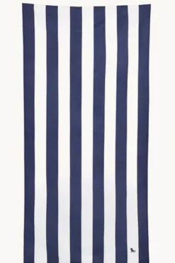 Towels|Towels|Dock And Bay Stripe Cabana Microfibre Towel Navy