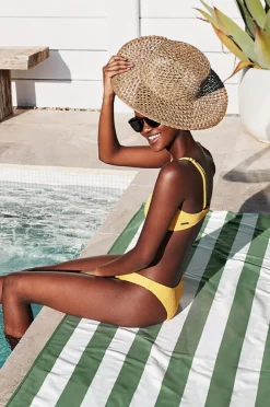 Gifts|Towels|Dock And Bay Stripe Cabana Microfibre Towel Olive