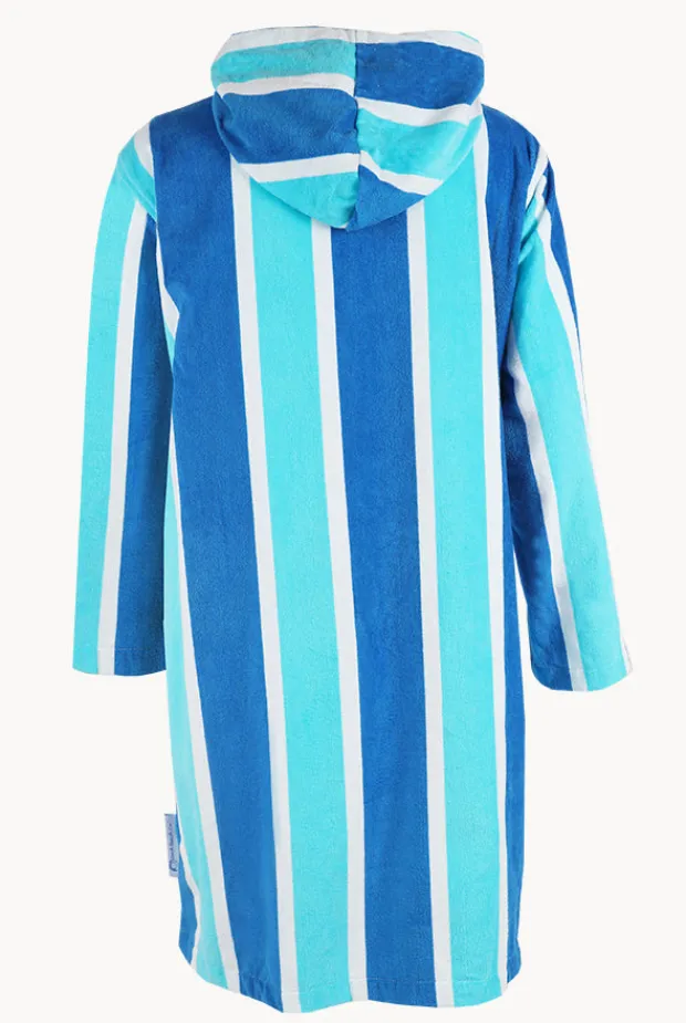 Towel Robes & Ponchos|Towel Robes & Ponchos|Back Beach Co Stripe Hooded Towelling Robe S/M Blue