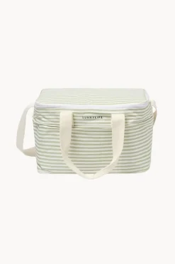Cooler Bags|Picnic Vibes|Sunny Life Stripe Light Cooler Bag Sage