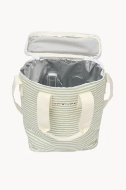Cooler Bags|Picnic Vibes|Sunny Life Stripe Light Cooler Drinks Bag Sage