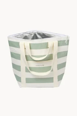 Cooler Bags|Picnic Vibes|Sunny Life Stripe Light Cooler Tote Sage