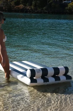 Pool Inflatables|Sunny Life Stripe Luxe Lilo Black