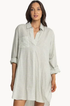 Tops|Sunseeker Stripe Painter Shirt Khaki