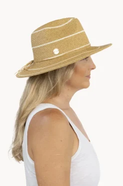 Headwear|Sundaise Stripe Panama Hat White/Natural