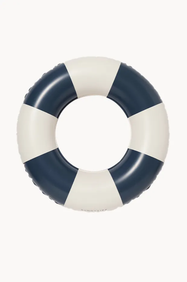 Pool Inflatables|Sunny Life Stripe Slim Tube Pool Ring Navy