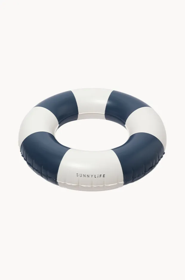 Pool Inflatables|Sunny Life Stripe Slim Tube Pool Ring Navy