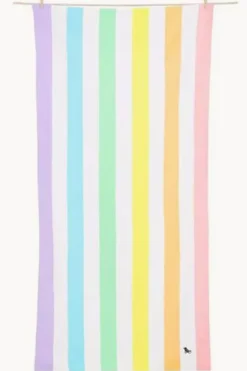Towels|Towels|Dock And Bay Stripe Summer Microfibre Towel Pastel