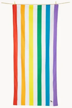 Towels|Towels|Dock And Bay Stripe Summer Microfibre Towel Rainbow skies