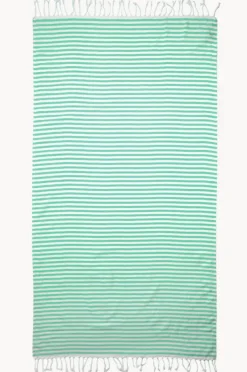 Travel|Towels|Havlu Stripey Turkish Towel Green