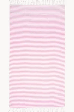 Travel|Towels|Havlu Stripey Turkish Towel Pastel pink