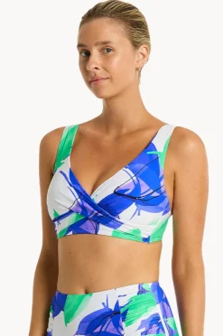 Bikini Tops|Sea Level Sublime Cross Front Bra Cobalt