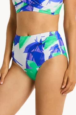 Bottoms|Sea Level Sublime Gathered High Waist Pant Cobalt