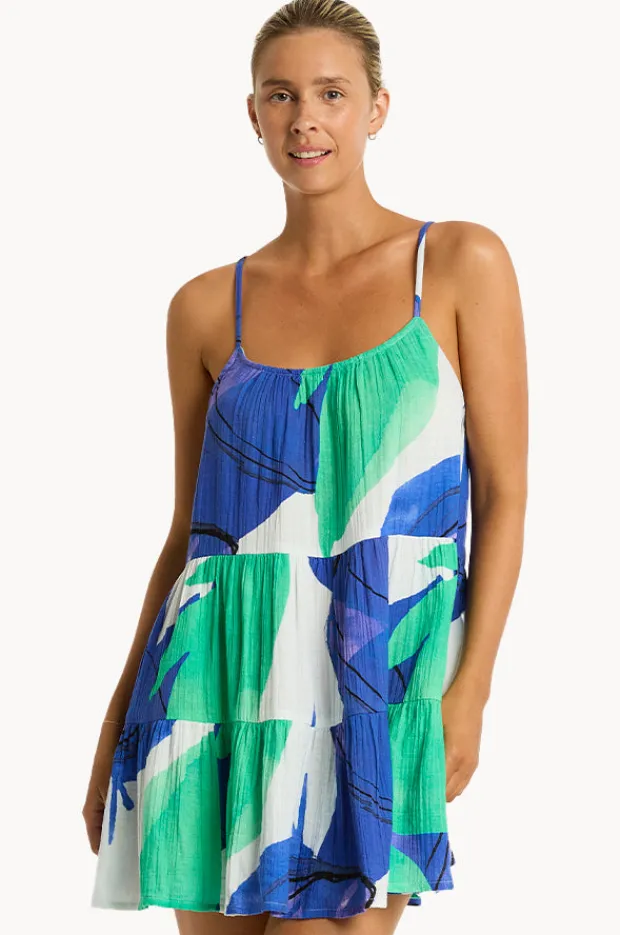 Dresses|Sea Level Sublime Tie Back Short Sundress Cobalt