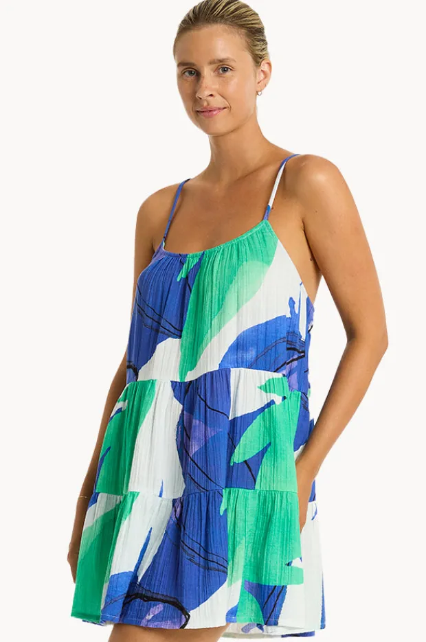 Dresses|Sea Level Sublime Tie Back Short Sundress Cobalt