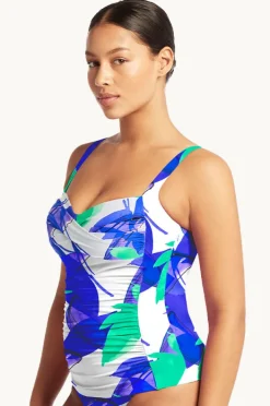 Tankini Tops|Sea Level Sublime Twist Front Tankini Separate Cobalt