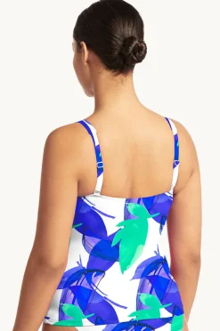 Tankini Tops|Sea Level Sublime Twist Front Tankini Separate Cobalt