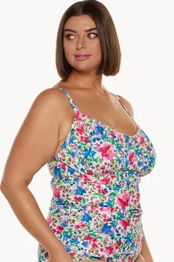 Tankini Tops|Capriosca Summer Fields DD/E Cup Tankini Separate Blue/natural