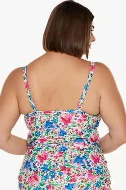 Tankini Tops|Capriosca Summer Fields DD/E Cup Tankini Separate Blue/natural