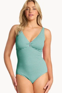 One Pieces|Sunseeker Summer Surf E/F Cup Minimiser One Piece Green