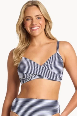 Bikini Tops|Sunseeker Summer Surf Twist Front Bralette Ink