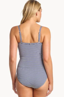 One Pieces|Sunseeker Summer Surf Twist Front One Piece Ink