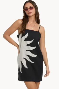 Dresses|Billabong Sun Rays Mini Dress Black/White