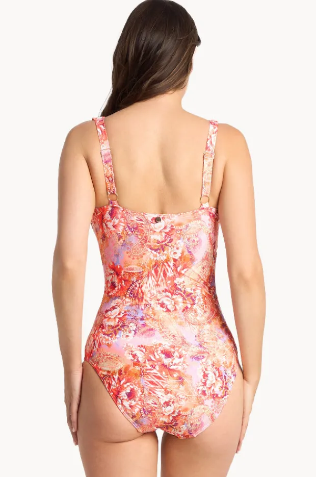 One Pieces|Sunseeker Sundance E/F Cup Frill Ruched One Piece Peach