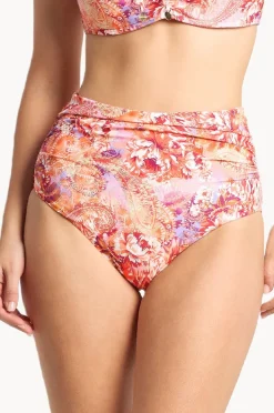 Bottoms|Sunseeker Sundance Gathered Retro Pant Peach