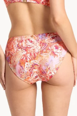 Bottoms|Sunseeker Sundance Ruched Mid Rise Pant Peach