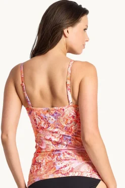 Tankini Tops|Sunseeker Sundance Twist Front Ruched Tankini Separate Peach